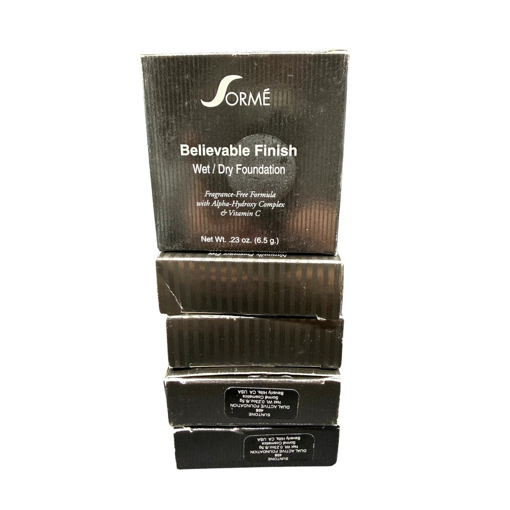 Sorme NEW Believable Finish Wet Dry Foundation Suntone 408 23oz 65g New 5 count‎